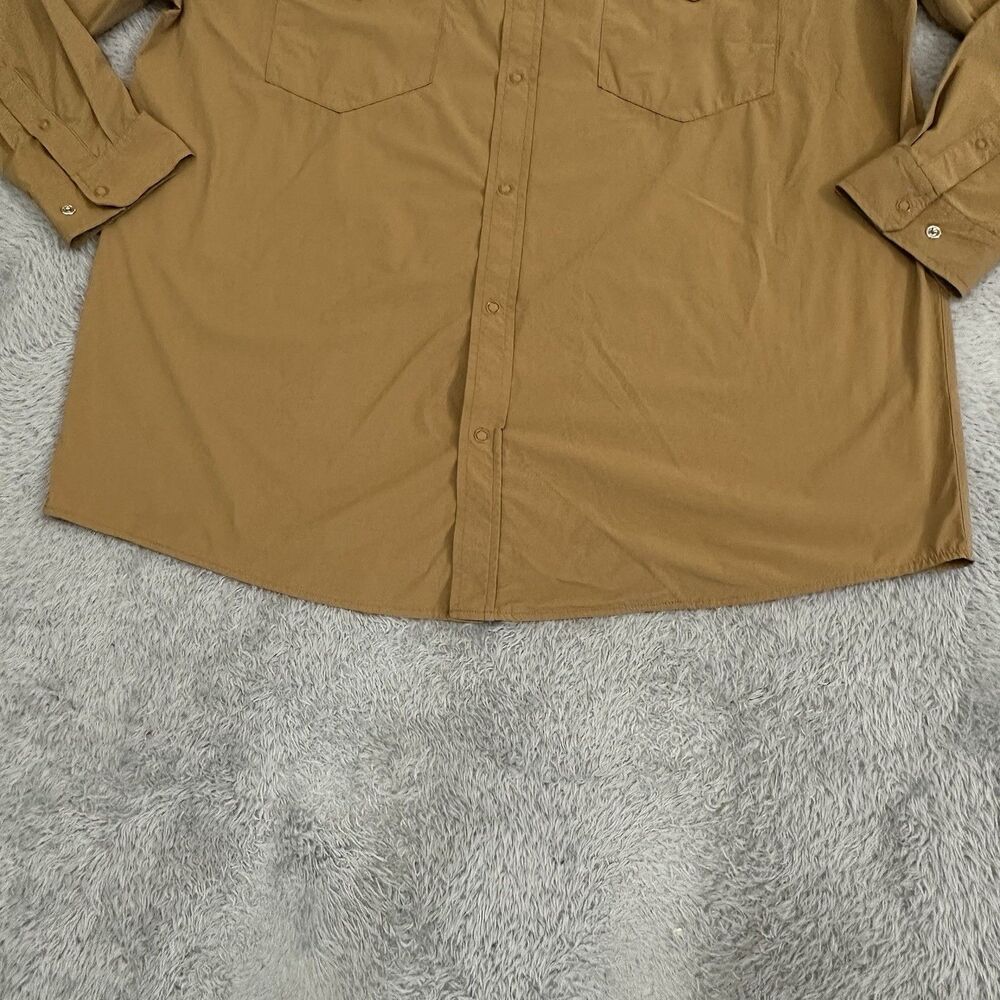 HUK Shirt Mens XL Performance Fishing Vented Snap Up Stretch Nylon In Sand Piper - Picture 4 of 12
